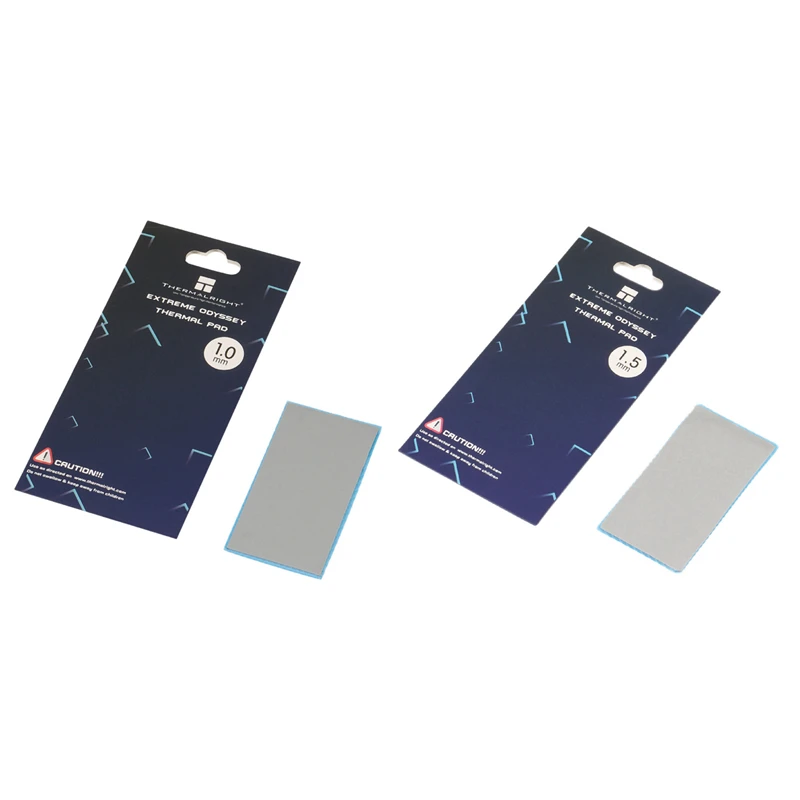Thermalright 2 Pcs CPU/GPU Graphics Card Thermal Pad Motherboard Silicone Grease Pad, 85X45X1.0mm & 85X45X1.5mm
Thermalright 2 Pcs CPU/GPU Graphics Card Thermal Pad Motherboard Silicone Grease Pad, 85X45X1.0mm & 85X45X1.5mm