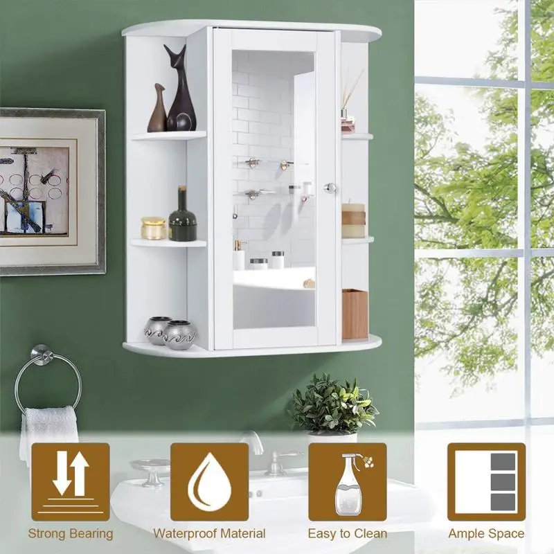 

Скандинавский шкаф для ванной комнаты с зеркалом, зеркальный шкаф для ванной комнаты, Современная Минималистичная мебель для ванной комнат...