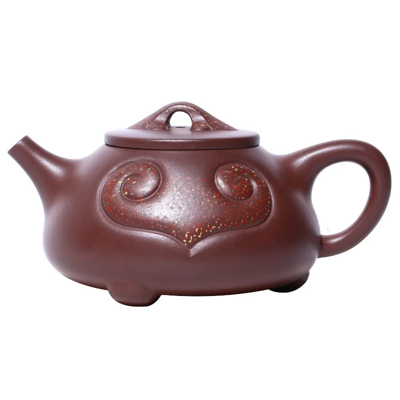 Yixing Dark-red Enameled Pottery Teapot Raw Ore Purple Mud Spreading As One Wishes Stone Drum Famous Manual Teapot Kung Fu Tea
Yixing Dark-red Enameled Pottery Teapot Raw Ore Purple Mud Spreading As One Wishes Stone Drum Famous Manual Teapot Kung Fu Tea
