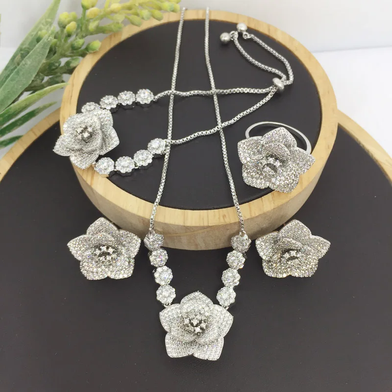 Vanifi Fashion Jewelry Graceful Wintersweet Micro Inlay Necklace with Earrings, Bracelet and Ring for Wedding Popular Gifts
Vanifi Fashion Jewelry Graceful Wintersweet Micro Inlay Necklace with Earrings, Bracelet and Ring for Wedding Popular Gifts