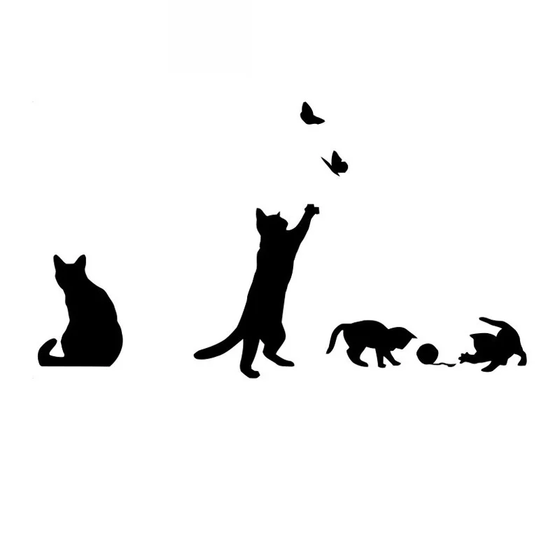 Play Cat Butterfly Cute Cat Sticker Animal Cover Scratch Fashion Decal Pvc Motorcycle Car Decal Sticker, Black/white, 16cm*9cm 
Play Cat Butterfly Cute Cat Sticker Animal Cover Scratch Fashion Decal Pvc Motorcycle Car Decal Sticker, Black/white, 16cm*9cm