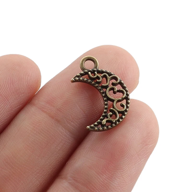 50Pcs/set Vintage Antique Bronze Mini Hollow Moon Chamrs Earrings Pendants Accessories For DIY Handmade Jewelry Making Crafts
50Pcs/set Vintage Antique Bronze Mini Hollow Moon Chamrs Earrings Pendants Accessories For DIY Handmade Jewelry Making Crafts