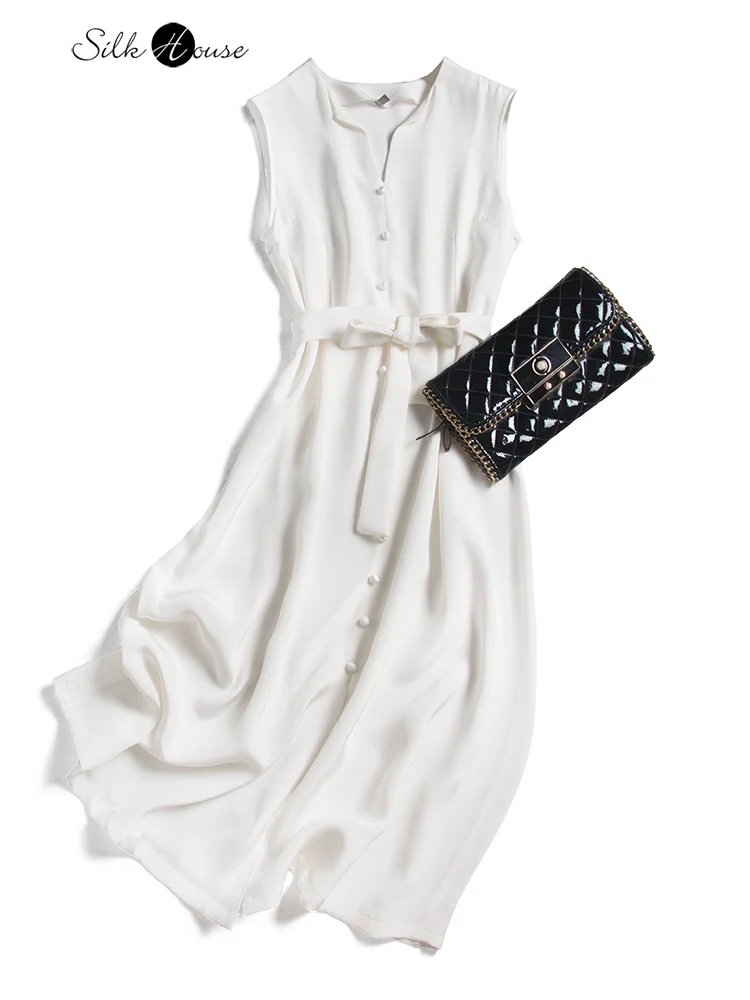Light Luxury Elegant Heavy Weight 30mm Silk V-neck Lace Up Waist Slim Mid Length Dress
Light Luxury Elegant Heavy Weight 30mm Silk V-neck Lace Up Waist Slim Mid Length Dress