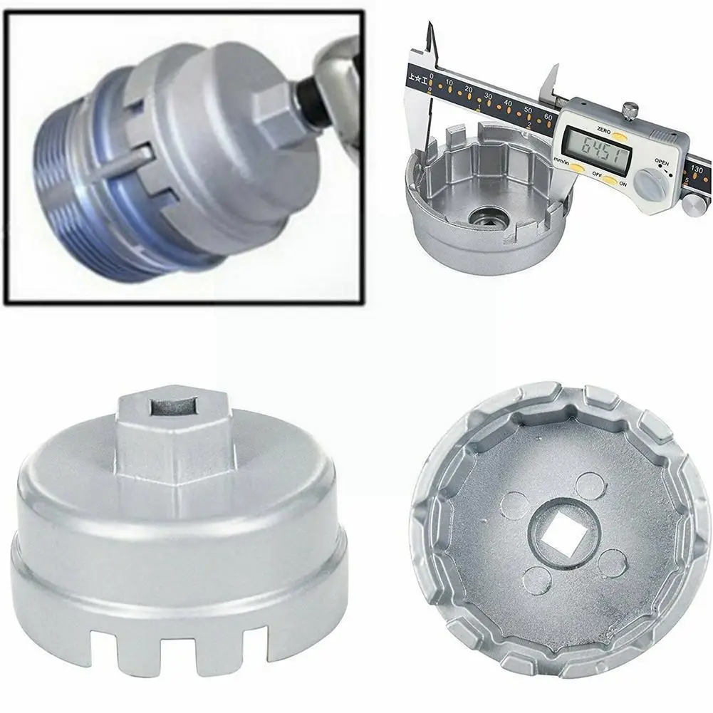 64.5mm 14 Flute Aluminum Alloy Oil Filter Wrench Cap Socket Remover Tool For Lexus Toyota Corolla RAV4 Camry Highlander Tun L4B6
64.5mm 14 Flute Aluminum Alloy Oil Filter Wrench Cap Socket Remover Tool For Lexus Toyota Corolla RAV4 Camry Highlander Tun L4B6