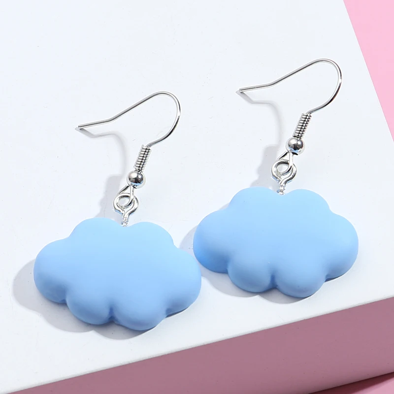 

1Pair Cute Cloud Drop Earrings Sweet Summer Clouds Dangle Earring For Women Girls Friendship Gifts Simple Jewelry Handmade