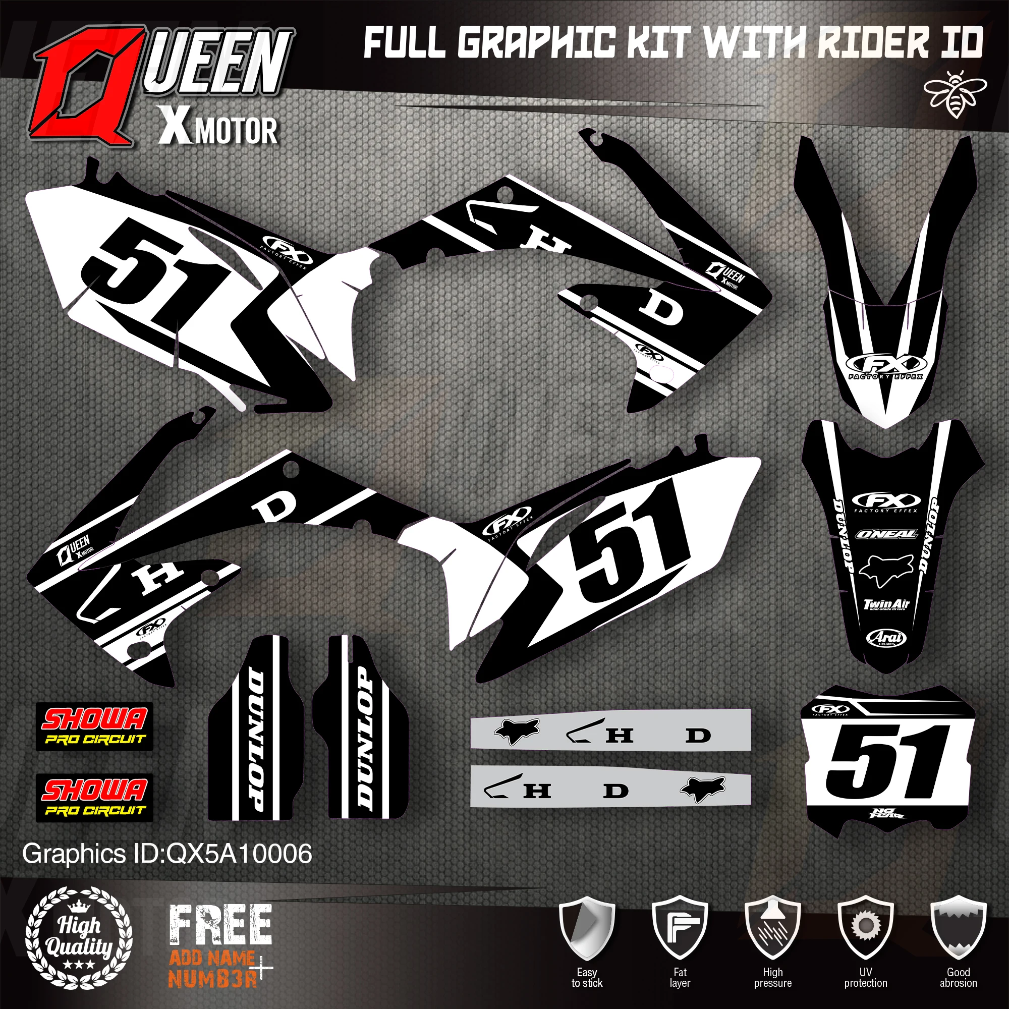 QUEEN X MOTOR Custom Team Graphics Backgrounds Decals Stickers Kit For HONDA 2010 2011 2012 2013 CRF250R 2009-2012 CRF450R 006
QUEEN X MOTOR Custom Team Graphics Backgrounds Decals Stickers Kit For HONDA 2010 2011 2012 2013 CRF250R 2009-2012 CRF450R 006