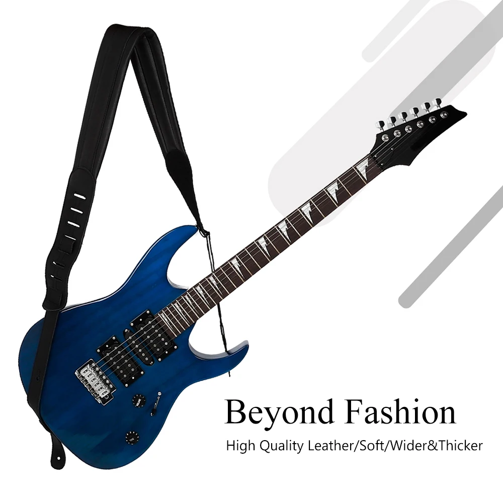 Leather Shoulder Strap Thick Wide Adjustable Length for Bass Acoustic Electric Guitar Black guitar accessories guitar strap
Leather Shoulder Strap Thick Wide Adjustable Length for Bass Acoustic Electric Guitar Black guitar accessories guitar strap