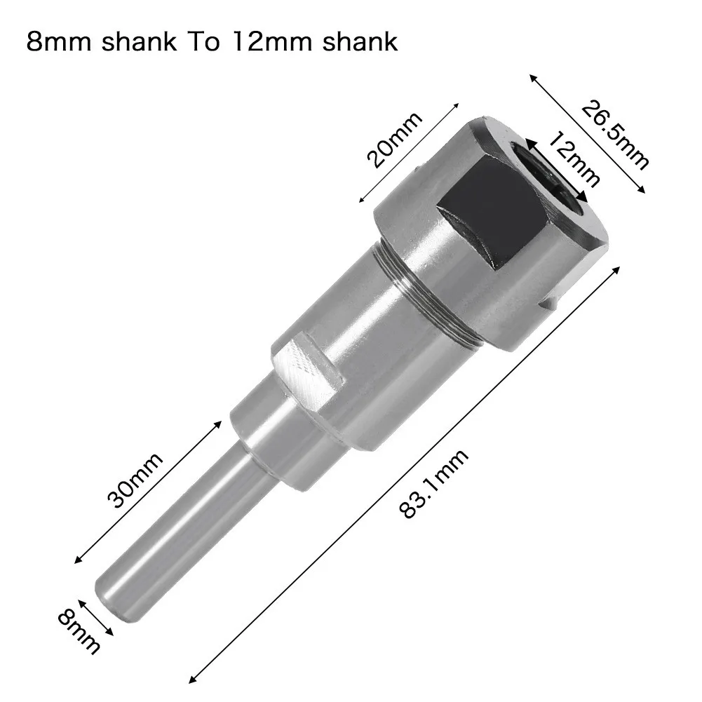 1/4" 8mm 12mm Router Bit Adaptor Extender For Shank Silver High Precision Suitable For Automobile Manufacturing
1/4" 8mm 12mm Router Bit Adaptor Extender For Shank Silver High Precision Suitable For Automobile Manufacturing