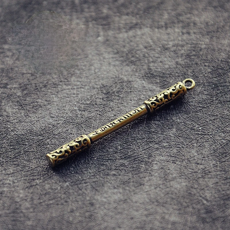 1 Pcs Brass Gold Rod Pendant Men's Car Key Chain Decoration Poseidon Needle Necklace Pendant Chinese Style Car Decoration
1 Pcs Brass Gold Rod Pendant Men's Car Key Chain Decoration Poseidon Needle Necklace Pendant Chinese Style Car Decoration