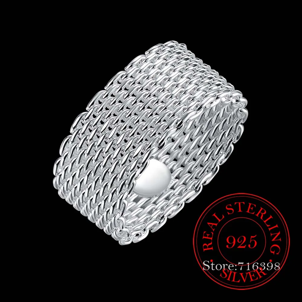 100% 925 Sterling Silver Rings for Women Silver Weaving Wide Ring Personality Fashion OL Woman Girl Party Wedding Gift/jkjfka
100% 925 Sterling Silver Rings for Women Silver Weaving Wide Ring Personality Fashion OL Woman Girl Party Wedding Gift/jkjfka