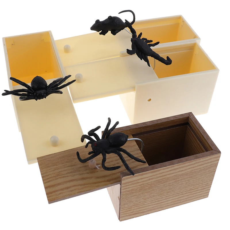 April Fool's Day gift Wooden Prank Trick Practical Joke Home Office Scare Toy Box Gag Spider Mouse Kids Funny Play Joke Gift Toy
April Fool's Day gift Wooden Prank Trick Practical Joke Home Office Scare Toy Box Gag Spider Mouse Kids Funny Play Joke Gift Toy