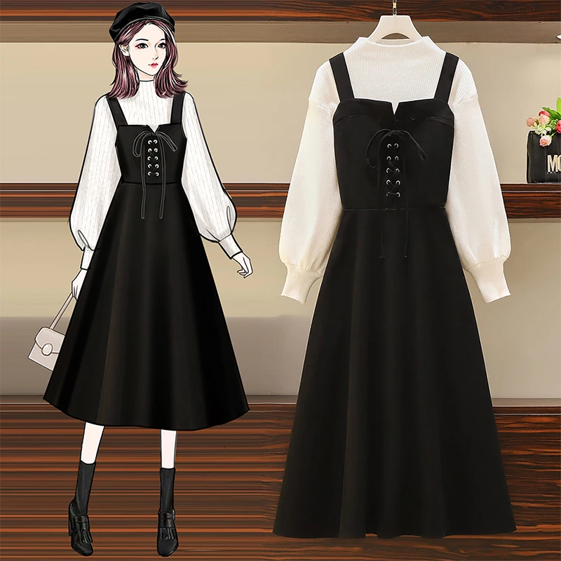 EHQAXIN Autumn Winter New Solid Dress Literary Retro Suspender Skirt Suit Long-Sleeved Knitted Casual Sweater + Skirt S-XL
EHQAXIN Autumn Winter New Solid Dress Literary Retro Suspender Skirt Suit Long-Sleeved Knitted Casual Sweater + Skirt S-XL
