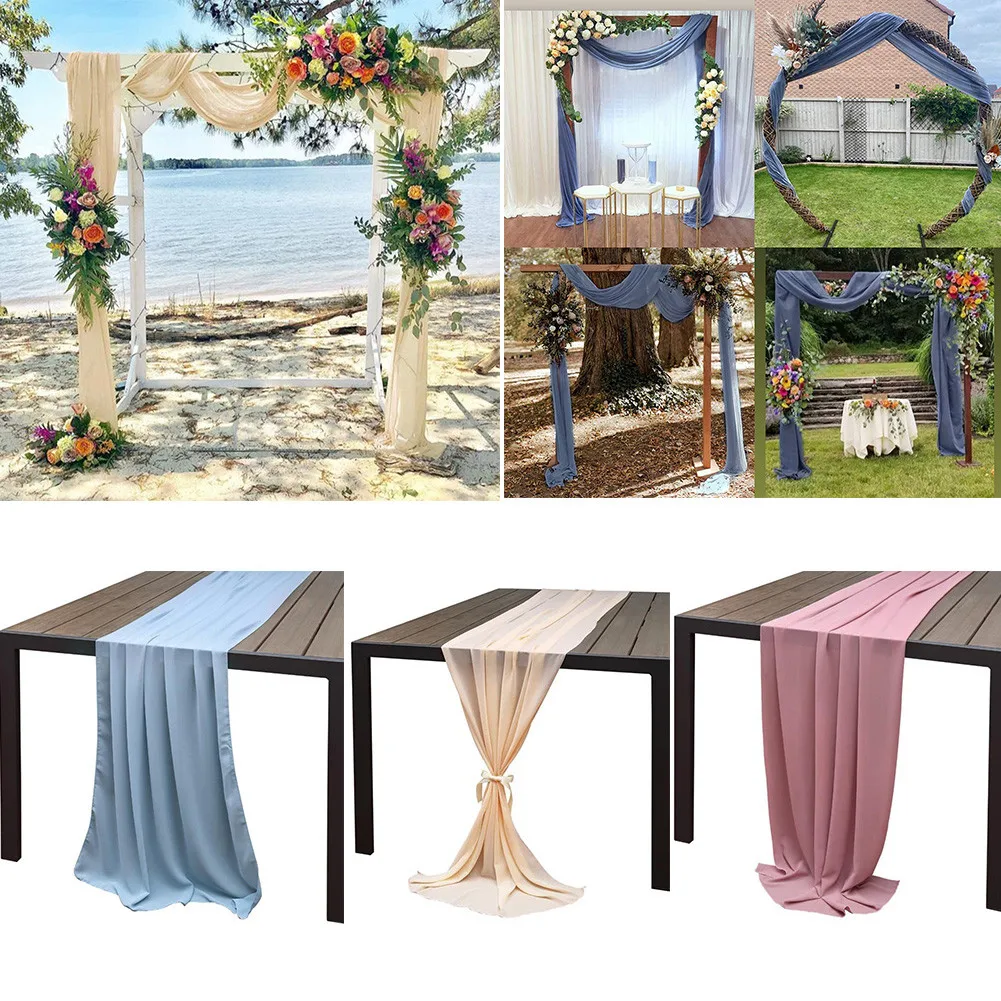 70x550 Cm Wedding Chiffon Table Runner Long Satin Sheer Tablecloth For Party Background Christmas Decorations
70x550 Cm Wedding Chiffon Table Runner Long Satin Sheer Tablecloth For Party Background Christmas Decorations