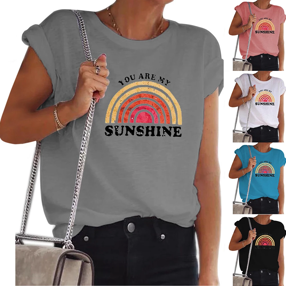Новые женские летние футболки Sunshines топы с принтом с коротким рукавом и О-образным вырезом футболка без рукавов размеры размера плюс, женска...
Новые женские летние футболки Sunshines топы с принтом с коротким рукавом и О-образным вырезом футболка без рукавов размеры размера плюс, женска...