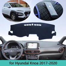 Panel Car Mat Dashboard Avoid Light Cover Dash Mats For Hyundai Kona 2018 2019 2020 2021 2022 Auto Non-Slip Sun Shade Pad Carpet