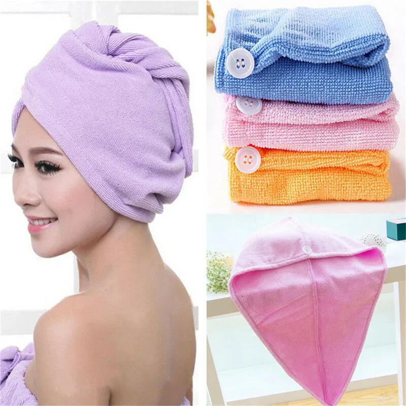 Women Lady's Bath Tool Quick Drying Magic Soft Microfiber Towel Hair Dry Hat Cap Beanies | Аксессуары для одежды