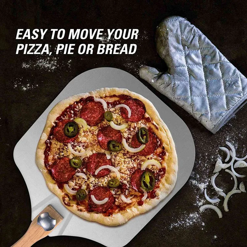 Foldable Pizza Peel & Rocker Cutter & Server Set, Aluminum Pizza Paddle with Wooden Handle - Easy Storage Pizza Spatula
Foldable Pizza Peel & Rocker Cutter & Server Set, Aluminum Pizza Paddle with Wooden Handle - Easy Storage Pizza Spatula
