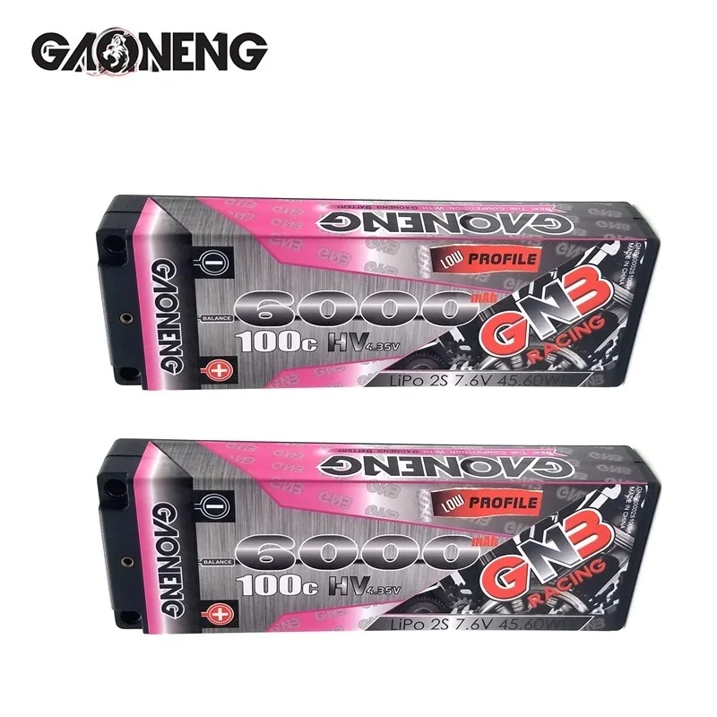 1/2pcs GNB 7.6V HV 6000mAh 100C/200C 2S Hardcase 2S LiPo Battery pack 5.0mm bullet Deans T Plug for 1:10 1/10 RC Car RC Boat
1/2pcs GNB 7.6V HV 6000mAh 100C/200C 2S Hardcase 2S LiPo Battery pack 5.0mm bullet Deans T Plug for 1:10 1/10 RC Car RC Boat