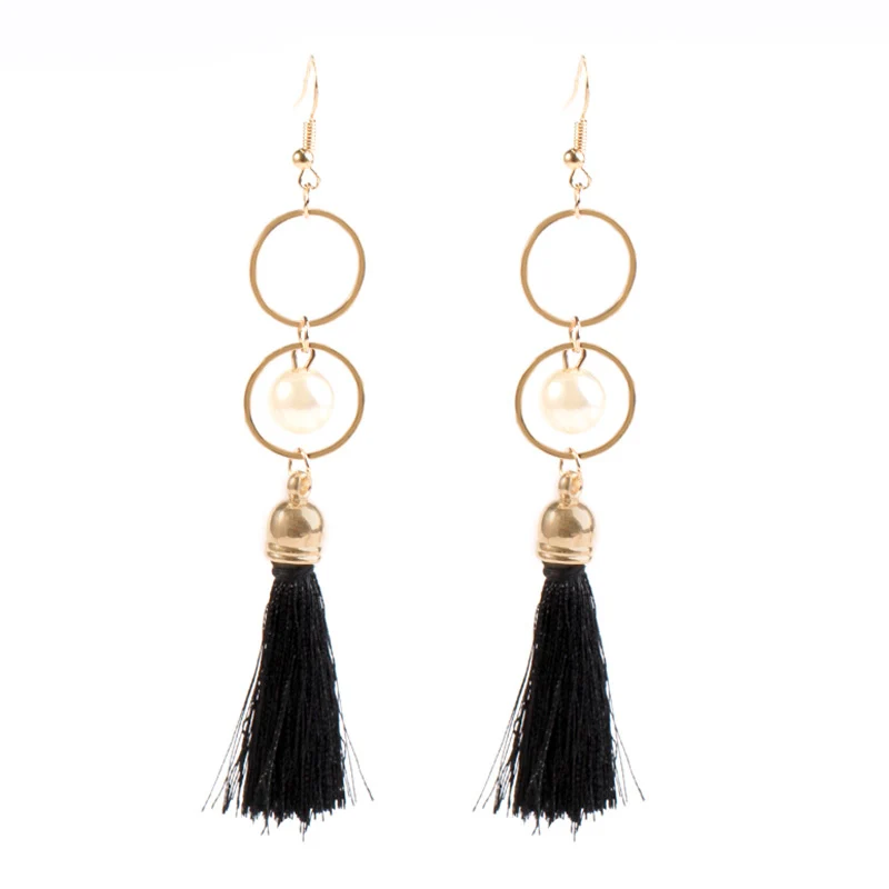 Bohemian Tassel pearl Long Drop Earrings for Women Fringe Earrings 2019 Fashion Woman Jewelry
Bohemian Tassel pearl Long Drop Earrings for Women Fringe Earrings 2019 Fashion Woman Jewelry