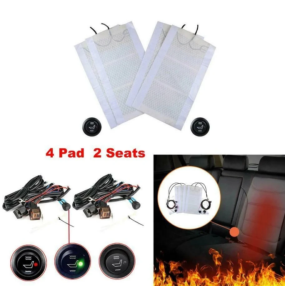 Car Seat Heater Universal 12V Car Seat Heat Pads Kit Round Switch Cushion Set Winter Warmer Seat Covers Set with wiring harness
Car Seat Heater Universal 12V Car Seat Heat Pads Kit Round Switch Cushion Set Winter Warmer Seat Covers Set with wiring harness
