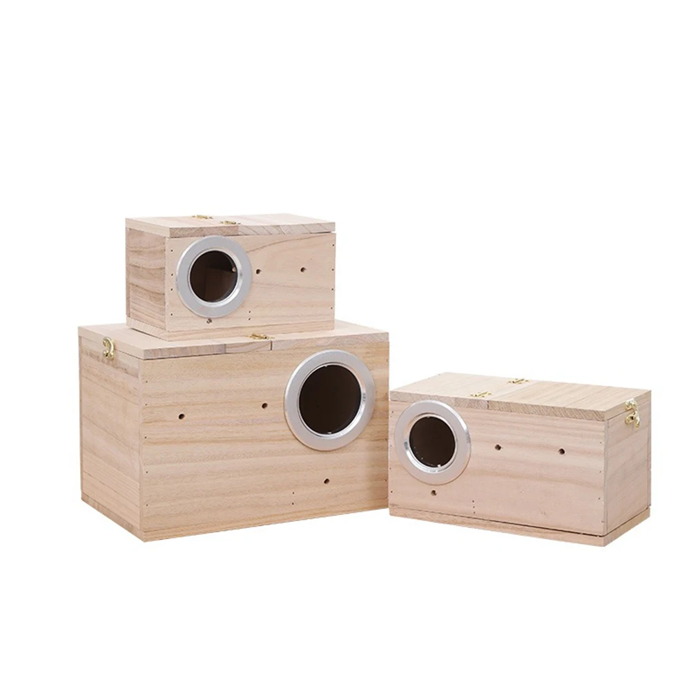 Parakeet Cockatiel Budgerigar Breeding House Pet Bird Nest Box Parrot Wooden Birdhouse Cages Outdoor Garden Yard Decoration
Parakeet Cockatiel Budgerigar Breeding House Pet Bird Nest Box Parrot Wooden Birdhouse Cages Outdoor Garden Yard Decoration