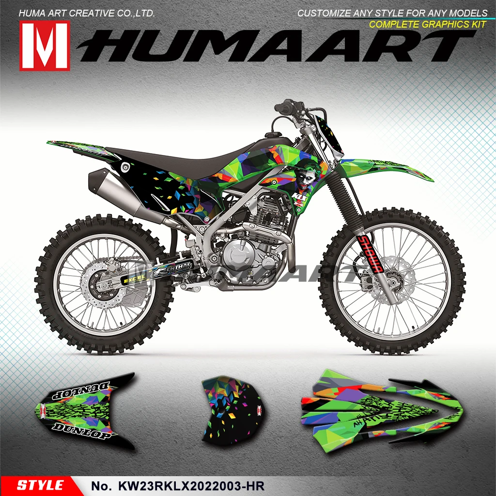 HUMAART Motorcycle Graphics MX Vinyl Decals with Front Number Plate Sticker for KLX230R KLX 230 R 2020 2021 2022, Customizable
HUMAART Motorcycle Graphics MX Vinyl Decals with Front Number Plate Sticker for KLX230R KLX 230 R 2020 2021 2022, Customizable