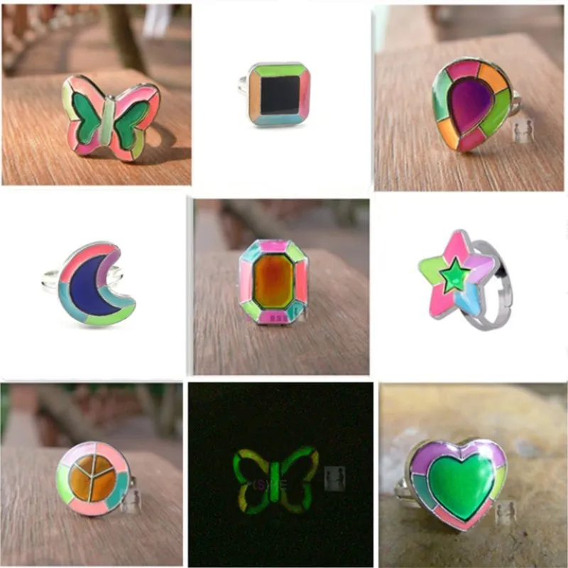 Stainless Steel Color-changing Ring Variety of Mood and Temperature-sensing Rings Luminous Fluorescent Color-changing Ring Gift
Stainless Steel Color-changing Ring Variety of Mood and Temperature-sensing Rings Luminous Fluorescent Color-changing Ring Gift