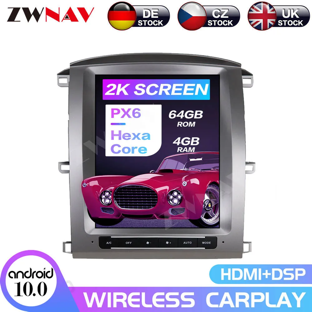 10.4''Tesla Android 10.0 PX6 4+64GB voice control Built-in CARPLAY Car Radio FOR toyota LC100 2003-2007 GPS Navigation
10.4''Tesla Android 10.0 PX6 4+64GB voice control Built-in CARPLAY Car Radio FOR toyota LC100 2003-2007 GPS Navigation