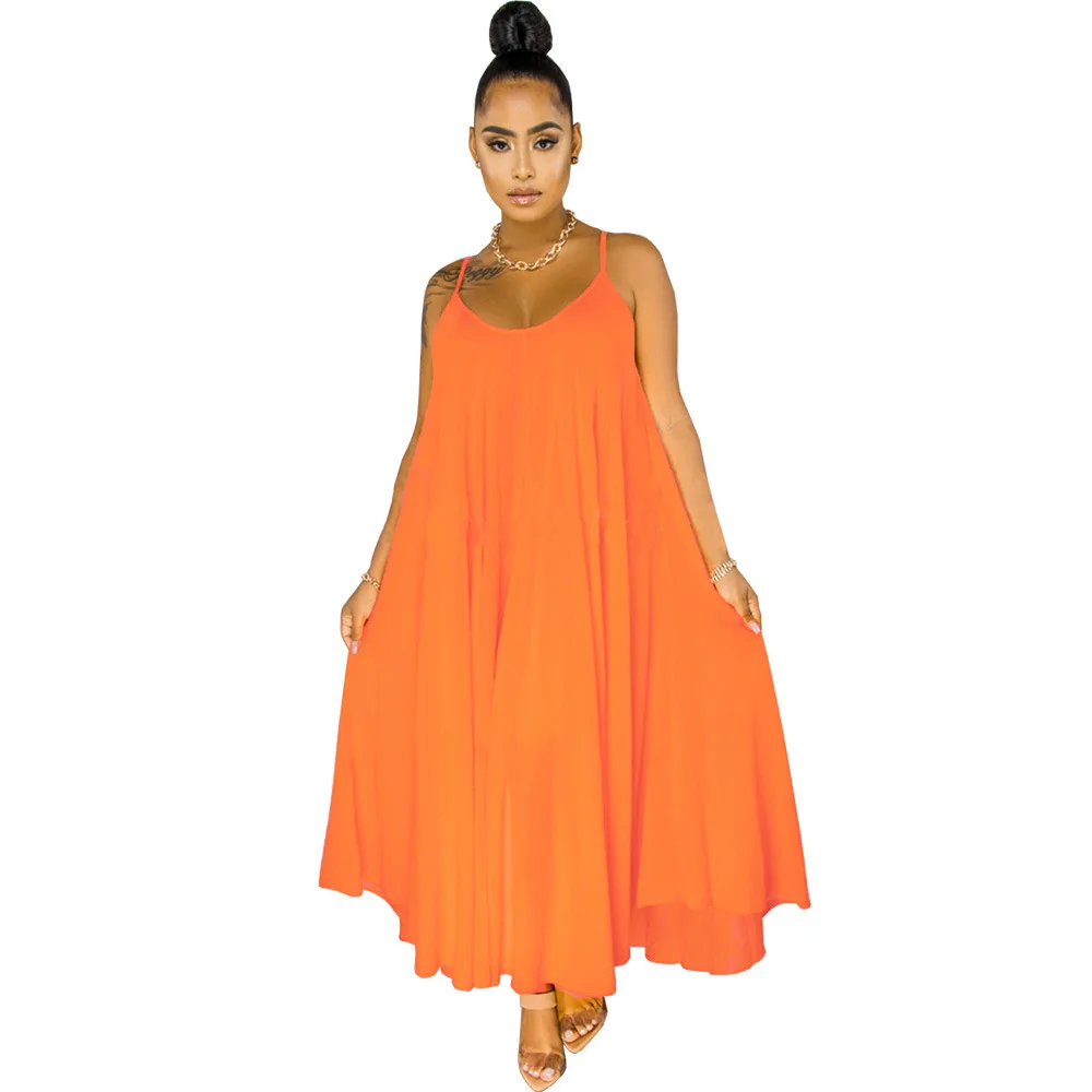 Summer Women Casual Camisole Sleeveless Maxi Dresses Fashion Beach Style Oversized Loose Backless Long Dress Wholesale
Summer Women Casual Camisole Sleeveless Maxi Dresses Fashion Beach Style Oversized Loose Backless Long Dress Wholesale
