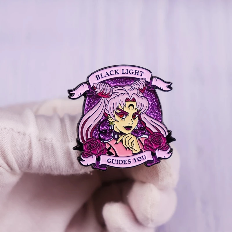 Sailor Moon Brooch Black Lady Guides You Hard Enamel Pin Glitter Classic Anime Badge Feminist Wicked Fashion Unique Jewelry
Sailor Moon Brooch Black Lady Guides You Hard Enamel Pin Glitter Classic Anime Badge Feminist Wicked Fashion Unique Jewelry