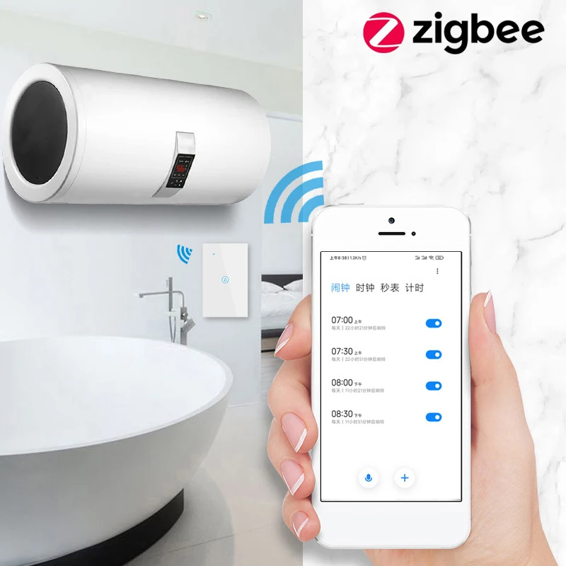 TUYA Zigbee 20A Water Heater Switch Smart Touch Wall Switch Timing Remote Control Work With Google Home and Alexa
TUYA Zigbee 20A Water Heater Switch Smart Touch Wall Switch Timing Remote Control Work With Google Home and Alexa