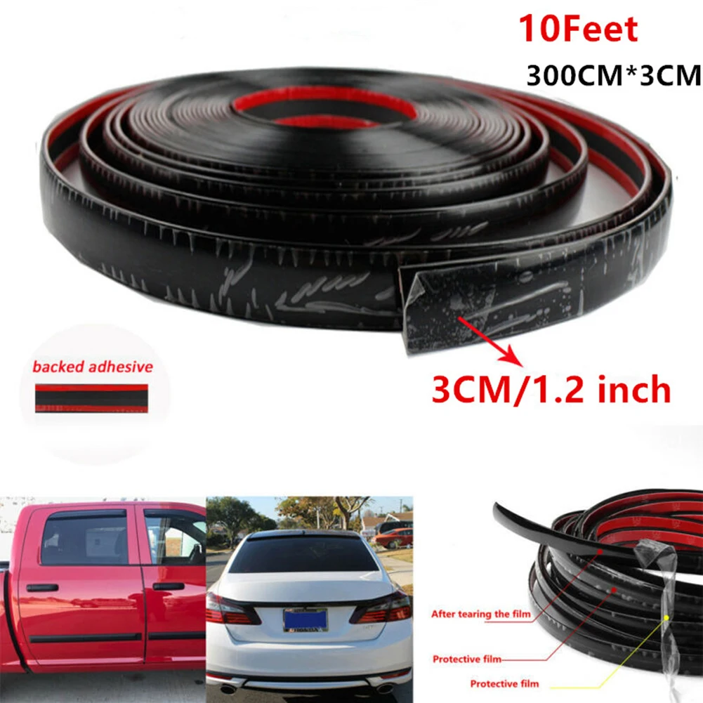 Black Trim Molding Car Door Side Tailgate Decorate Protect Strip 10FT*1.2in /300CM*3CM High Quality Soft PVC Car Exterior Strip
Black Trim Molding Car Door Side Tailgate Decorate Protect Strip 10FT*1.2in /300CM*3CM High Quality Soft PVC Car Exterior Strip