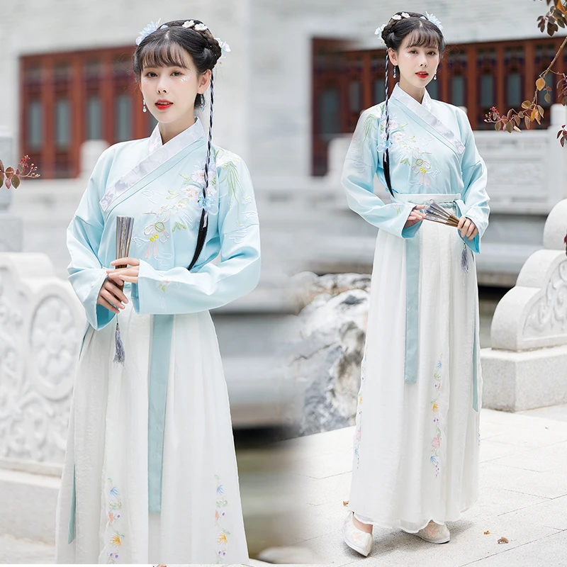 Модифицированный Оригинальный Женский костюм hanfu, супер китайская юбка с вышивкой, Национальный танцевальный костюм
Модифицированный Оригинальный Женский костюм hanfu, супер китайская юбка с вышивкой, Национальный танцевальный костюм