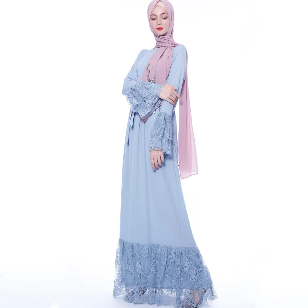 New Malaysian women's clothing evening dress lace stitching Ramadan Eid long skirt dress summer Muslim Islamic Arab elegant robe
New Malaysian women's clothing evening dress lace stitching Ramadan Eid long skirt dress summer Muslim Islamic Arab elegant robe