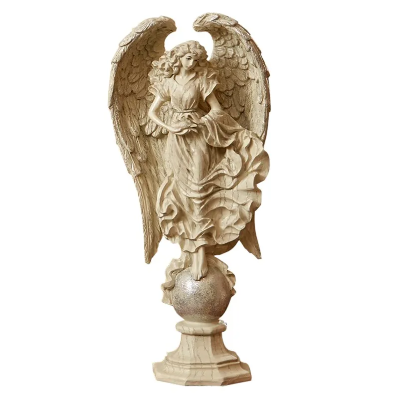 

Retro Goddess Of Victory Angel Figurines Mascot Victory Goddess Art Sculpture Resin Art&Craft Home Decoration Ornaments R814