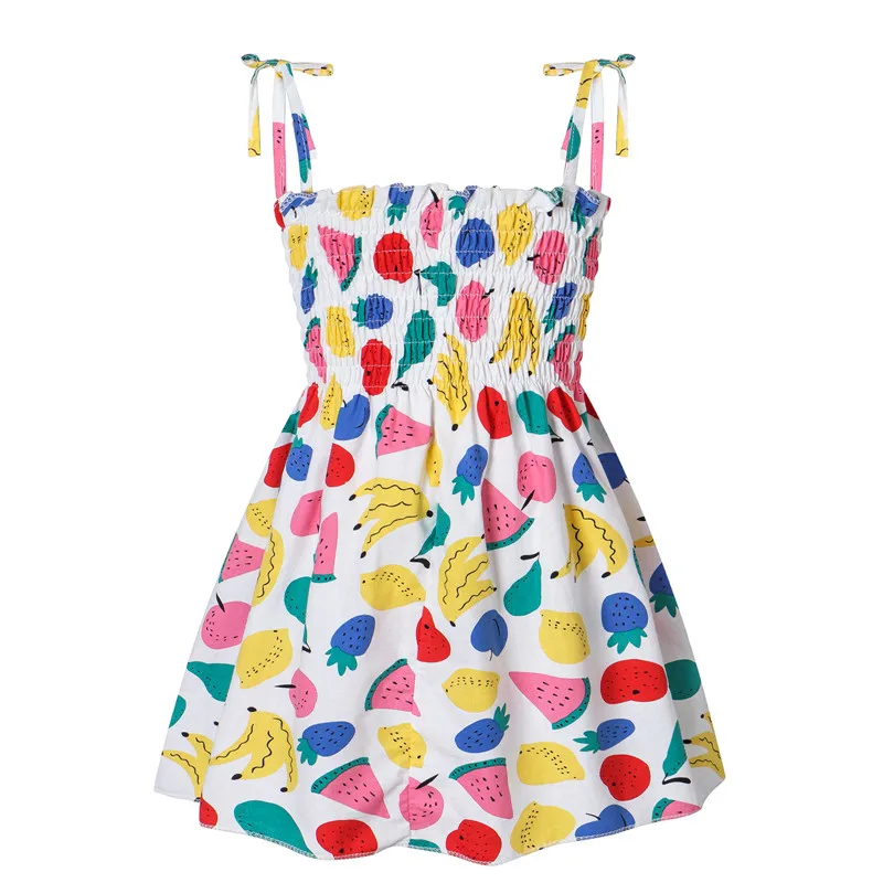 Little Girls Summer Smocked Dress, Cute Sleeveless Cartoon Fruit Print Dress Kid Girls Summer Casual Sweet Clothing
Little Girls Summer Smocked Dress, Cute Sleeveless Cartoon Fruit Print Dress Kid Girls Summer Casual Sweet Clothing