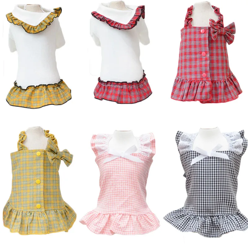 Plaid Dog Summer Clothes Tutu Dress Fashion Lotus Leaf Collar Hoodies Skirt Spring Summer Puppy Clothing Outfit Dresses For Dogs
Plaid Dog Summer Clothes Tutu Dress Fashion Lotus Leaf Collar Hoodies Skirt Spring Summer Puppy Clothing Outfit Dresses For Dogs