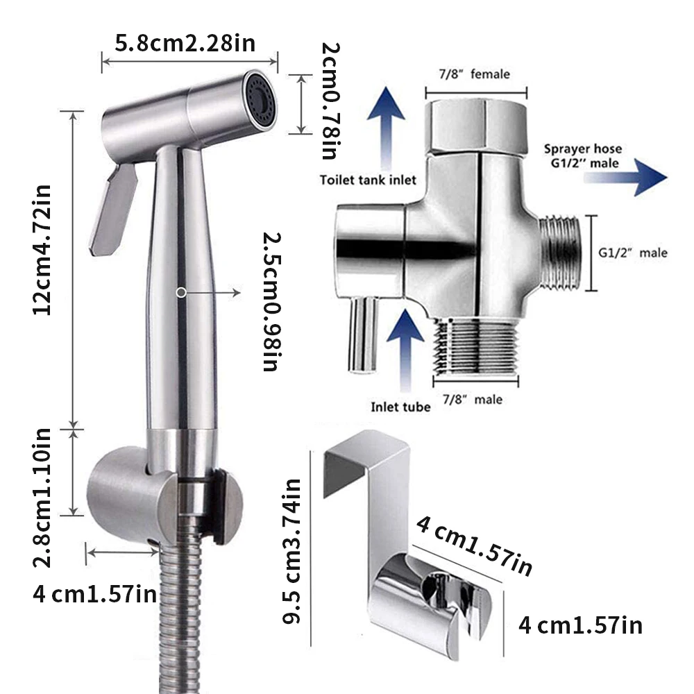 Bidet Shower Hygienic Shower Bidet Faucet Tank Sink Hook Bidet Sprayer Wall Mounted Toilet Bidet Toilet Shower Bidet
Bidet Shower Hygienic Shower Bidet Faucet Tank Sink Hook Bidet Sprayer Wall Mounted Toilet Bidet Toilet Shower Bidet
