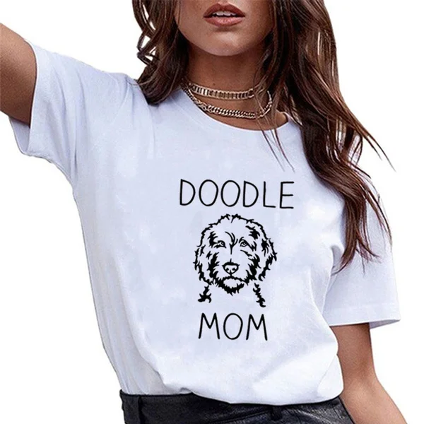 Doodle Mom Shirt Mom Life Letters Printed Women O-Neck Casual Cotton Funny Animal Lover T-Shirt
Doodle Mom Shirt Mom Life Letters Printed Women O-Neck Casual Cotton Funny Animal Lover T-Shirt