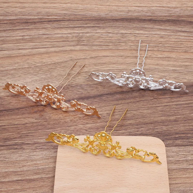 10 PCS 27*110mm Metal Alloy Flowers Hair Sticks Base 9*70mm Hair Fork Setting With 8 Loops For Jewelry Making
10 PCS 27*110mm Metal Alloy Flowers Hair Sticks Base 9*70mm Hair Fork Setting With 8 Loops For Jewelry Making