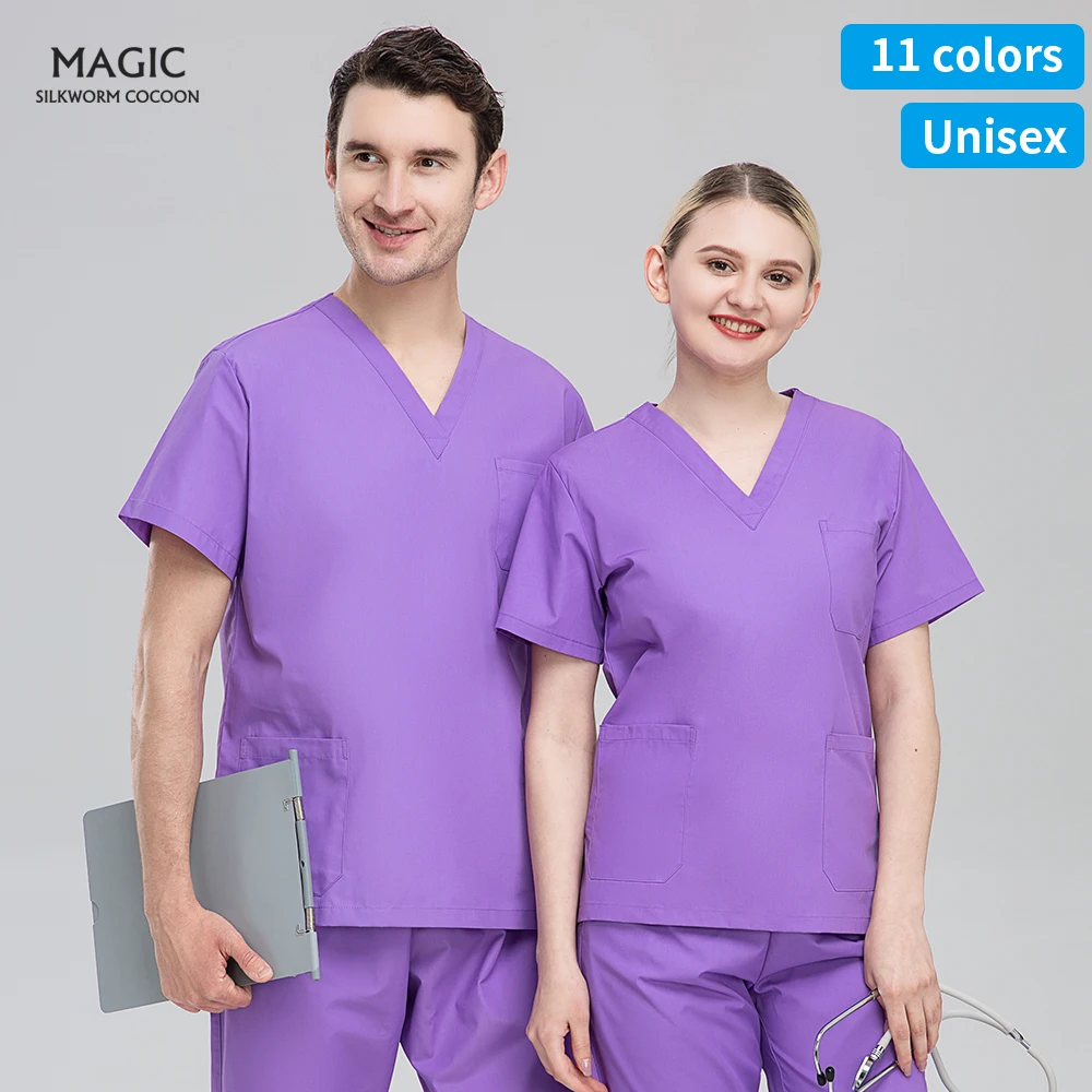 High Quality V-neck Operating Room Work Uniforms Tops Pants Unisex Short Sleeved Multicolor Pocket Medical Suits Scrubs Clothes
High Quality V-neck Operating Room Work Uniforms Tops Pants Unisex Short Sleeved Multicolor Pocket Medical Suits Scrubs Clothes