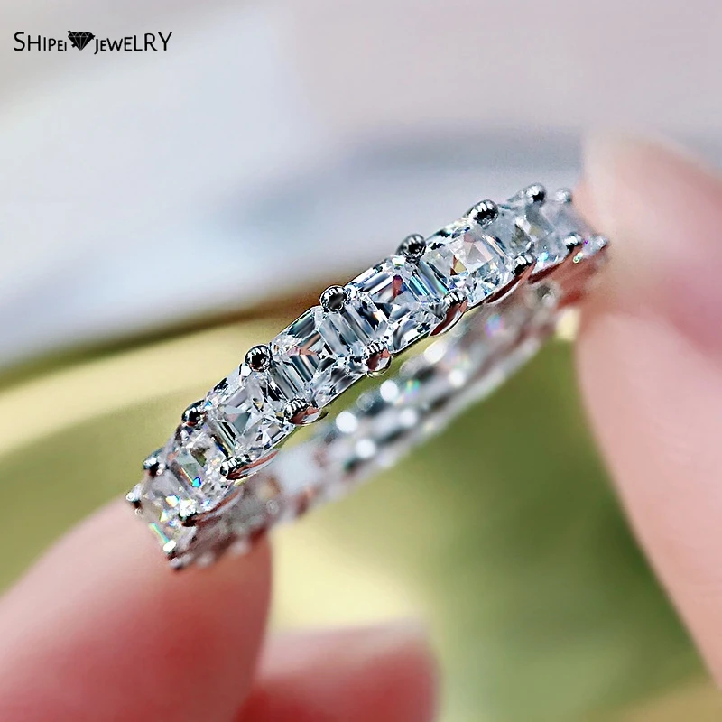 Shipei 925 Sterling Silver Asscher Cut Created Moissantie Gemstone Simple Unisex Couple Ring Fine Jewelry Gift Ring Size 5-9
Shipei 925 Sterling Silver Asscher Cut Created Moissantie Gemstone Simple Unisex Couple Ring Fine Jewelry Gift Ring Size 5-9