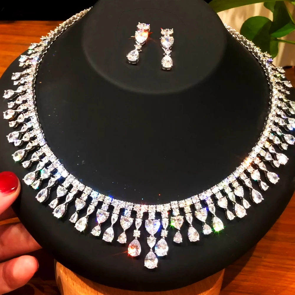 GODKI Luxury Heart Cut 2PCS Statement Jewelry Set For Women Wedding Full Cubic Zircon Crystal Dubai Bridal Jewelry Set 2020
GODKI Luxury Heart Cut 2PCS Statement Jewelry Set For Women Wedding Full Cubic Zircon Crystal Dubai Bridal Jewelry Set 2020