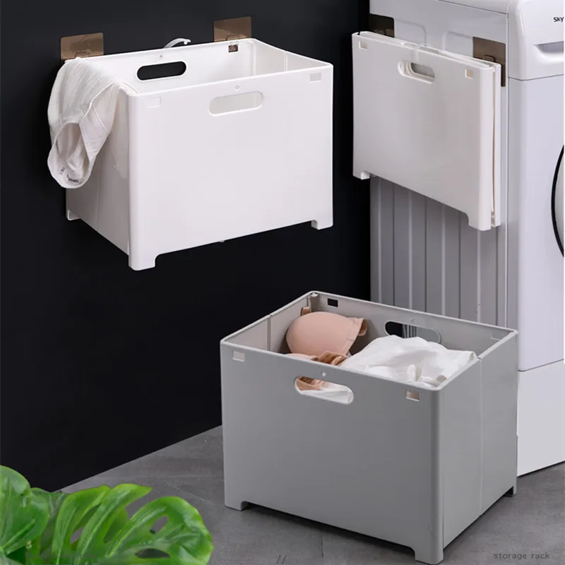 New Punch-free folding laundry basket plastic decorative wall shelf sundries storage box clothes toy organizer Hanging Hamper
New Punch-free folding laundry basket plastic decorative wall shelf sundries storage box clothes toy organizer Hanging Hamper