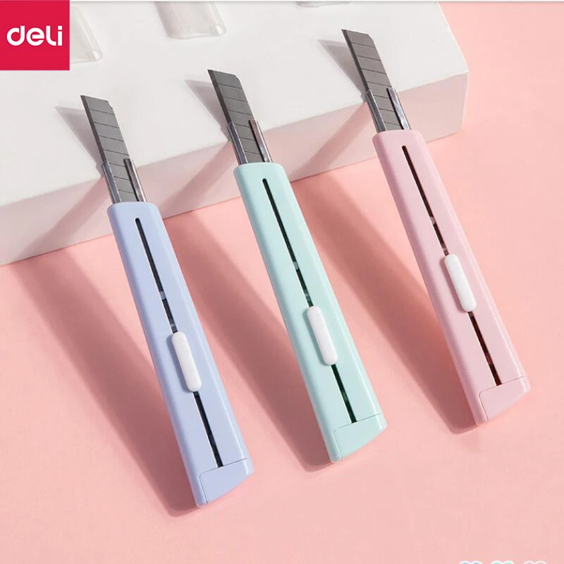 Deli Candy Color Mini Utility Knife Photo Box Paper Cutter Office School Tools Supplies Faca Art And Craft Stationery Knife
Deli Candy Color Mini Utility Knife Photo Box Paper Cutter Office School Tools Supplies Faca Art And Craft Stationery Knife