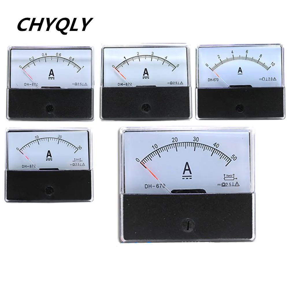 

DC 10A/75mV Pointer Analog Amp Panel Meter Current Ammeter DC 0-10A DH-670