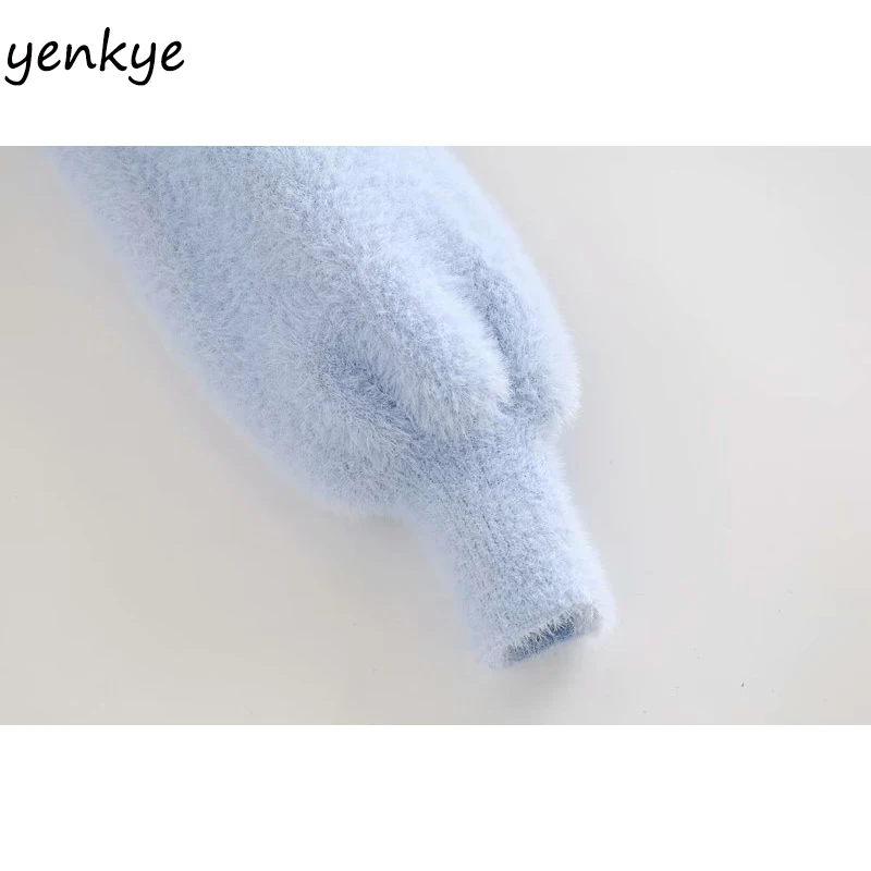 Sky Blue Knit Cardigan Sweater Women O Neck Lantern Sleeve Cropped Sweater Fashion Female Autumn Outerwear Tops Plus Size
Sky Blue Knit Cardigan Sweater Women O Neck Lantern Sleeve Cropped Sweater Fashion Female Autumn Outerwear Tops Plus Size