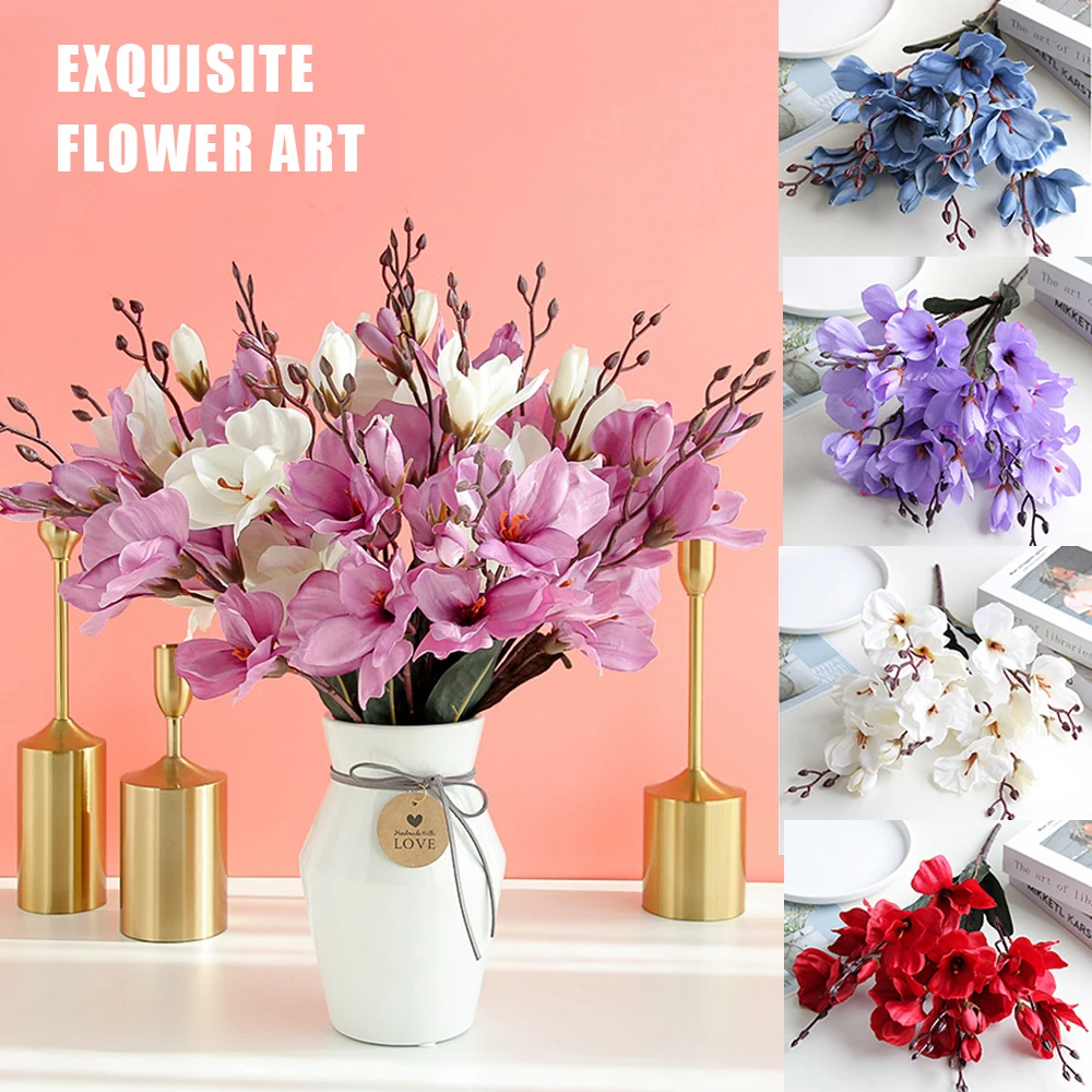Simulation Bouquet Magnolia Flower Silk Cloth Flower with Stems & Leaves Fake Greenery Decor for Home Office Party 43cm lpfk New
Simulation Bouquet Magnolia Flower Silk Cloth Flower with Stems & Leaves Fake Greenery Decor for Home Office Party 43cm lpfk New