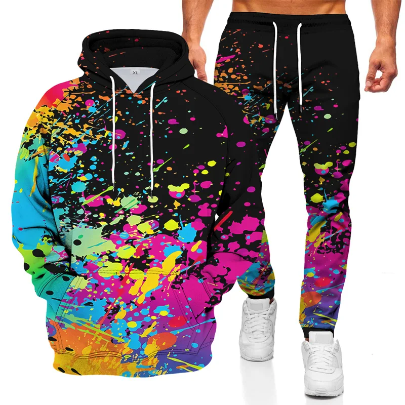 Men's And women's Hooded Sweater + Sweatpants Suit Fashion Street hip-hop Loose Casual Splash Ink Gradient 3D Printed Sweatshirt
Men's And women's Hooded Sweater + Sweatpants Suit Fashion Street hip-hop Loose Casual Splash Ink Gradient 3D Printed Sweatshirt