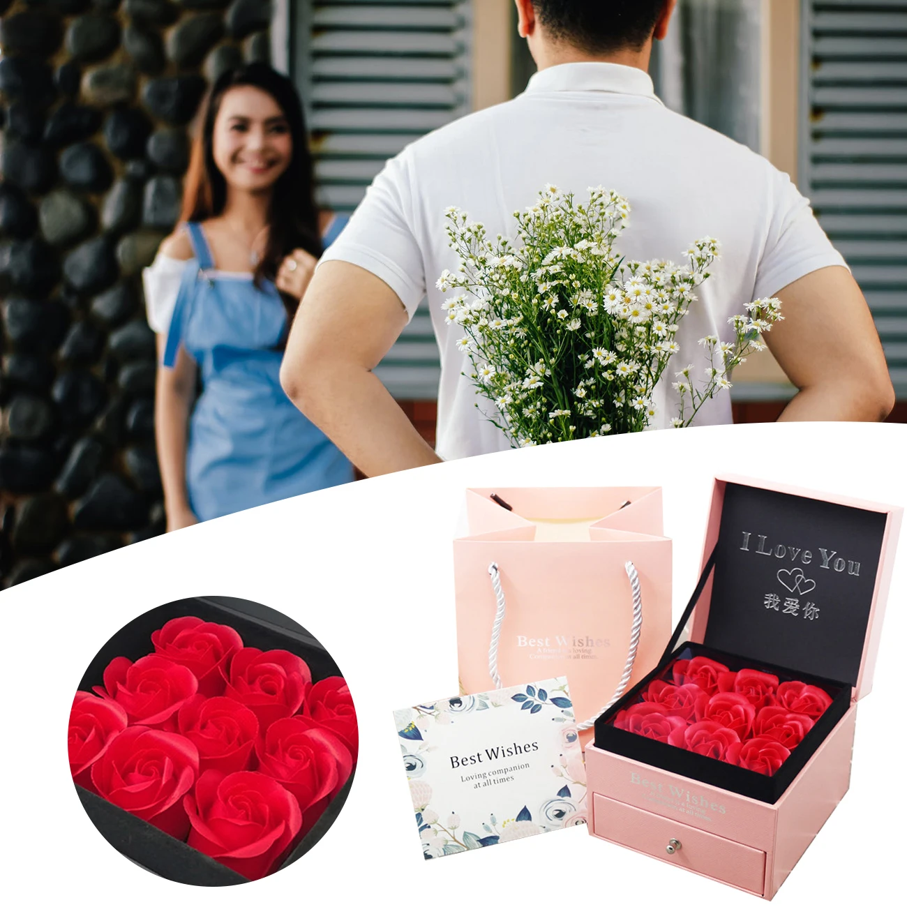Eternal Flower Rose Storage Box Women Jewelry Necklace Gifts Box with Storage Bag for Mother's Day Birthday Valentine's Day Gift
Eternal Flower Rose Storage Box Women Jewelry Necklace Gifts Box with Storage Bag for Mother's Day Birthday Valentine's Day Gift